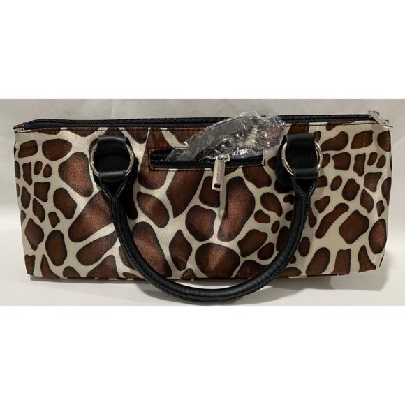 Primeware Insulated Wine Clutch Bag Giraffe Print Tote Corkscrew Thermal Zip NEW - Picture 6 of 12